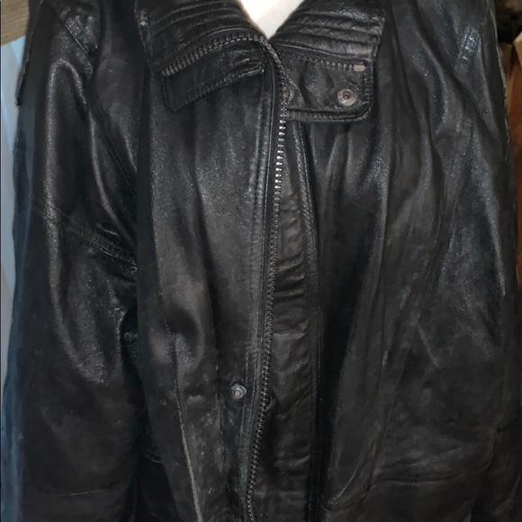 Stefano Men’s Leather Jacket with Nylon Lining SZL - Picture 3 of 6